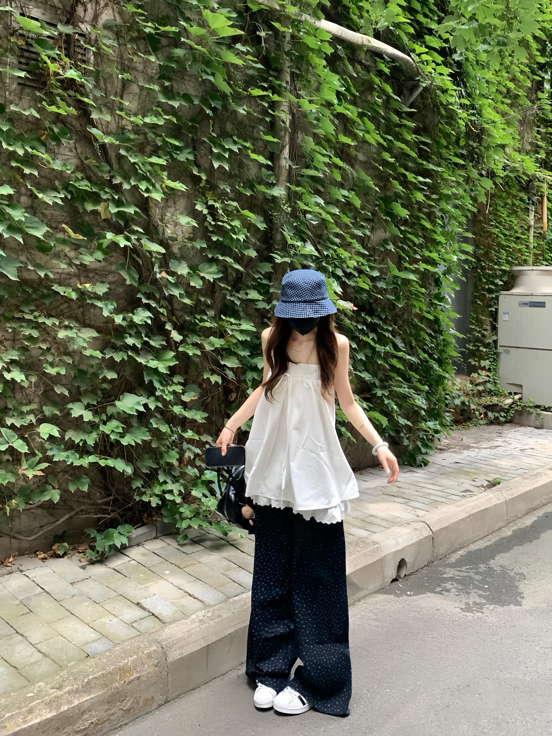 실사 정가 부드러운 미니멀리즘 바람 품격 레이스 디자인 센스 슬립 작은 셔츠 캐주얼 맨위 상세 이미지 1