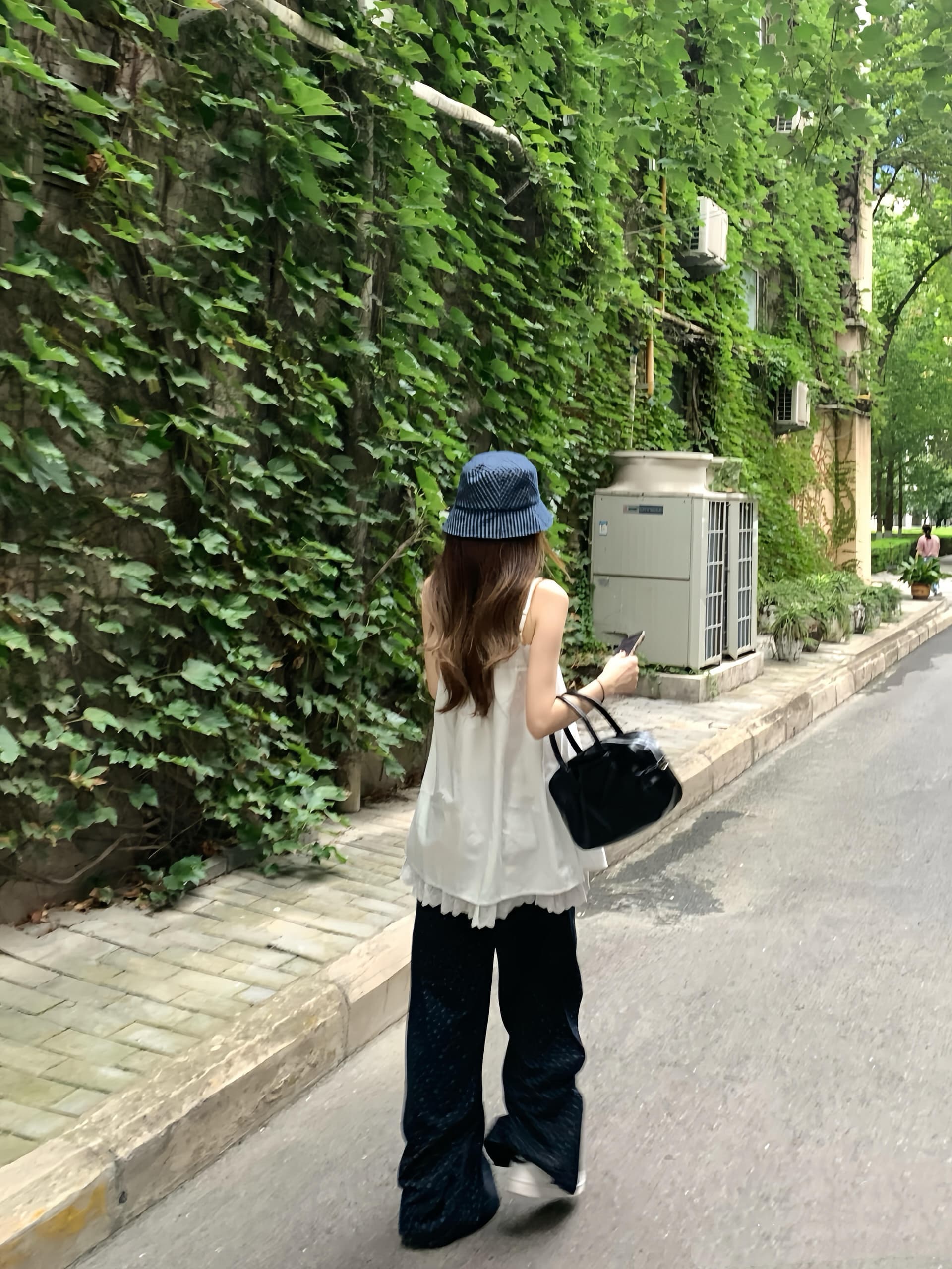실사 정가 부드러운 미니멀리즘 바람 품격 레이스 디자인 센스 슬립 작은 셔츠 캐주얼 맨위 상세 이미지 3
