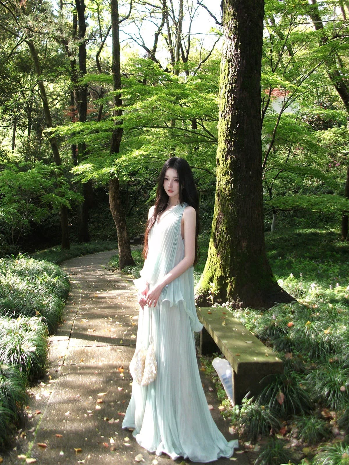 icelolly 해변가 착용 가져 가라. 휴가 바람 Tulle 조끼 슬립 여성 드레스 초여름 고유 한 가문비 이미지 5