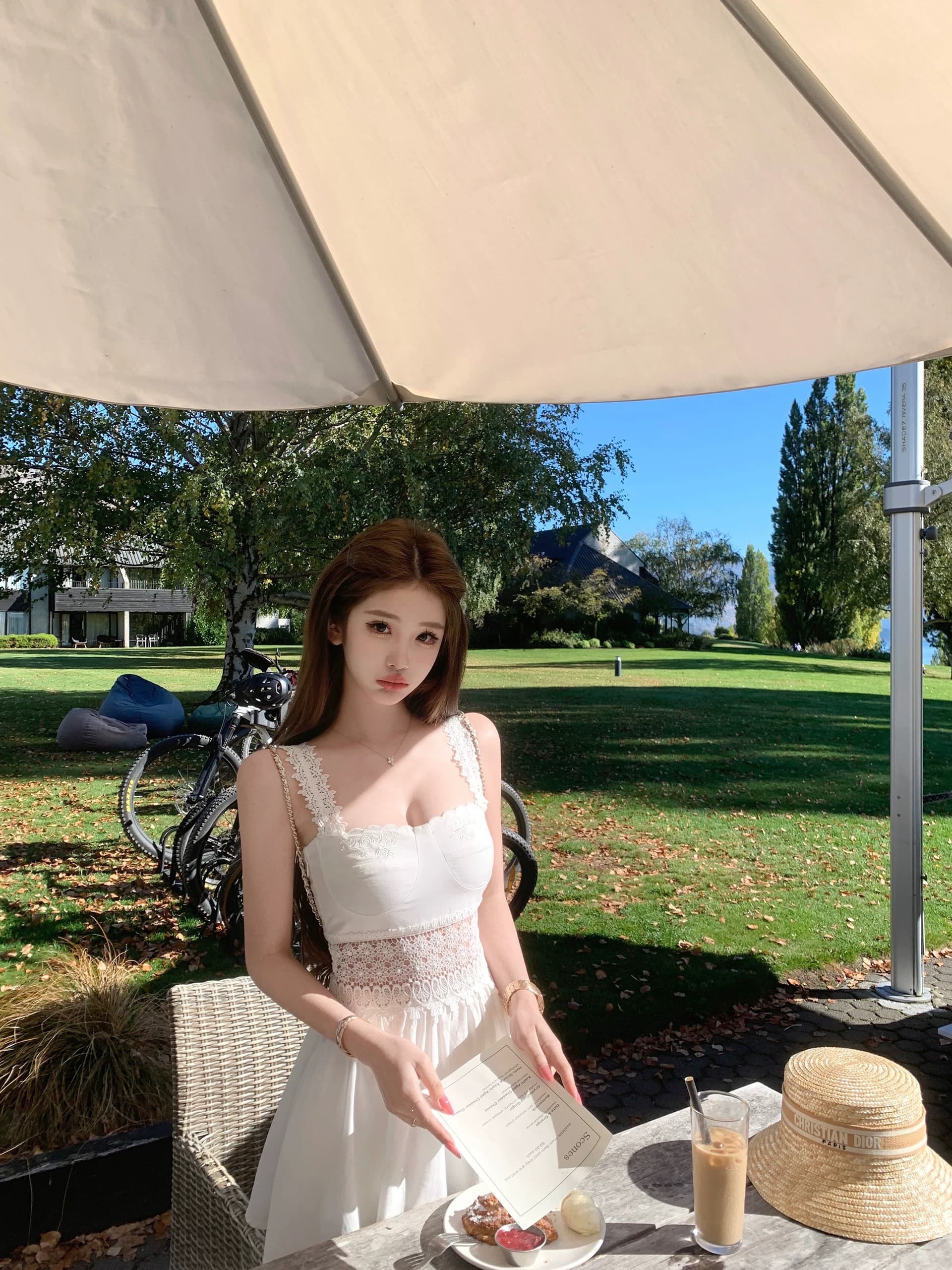 jmshop 벨 화이트 제직 여름 무거운 작업 레이스 자수 레이스 슬립 드레스 여성 여름 주간 실크 아마 화이트 미니 스커트 이미지 4