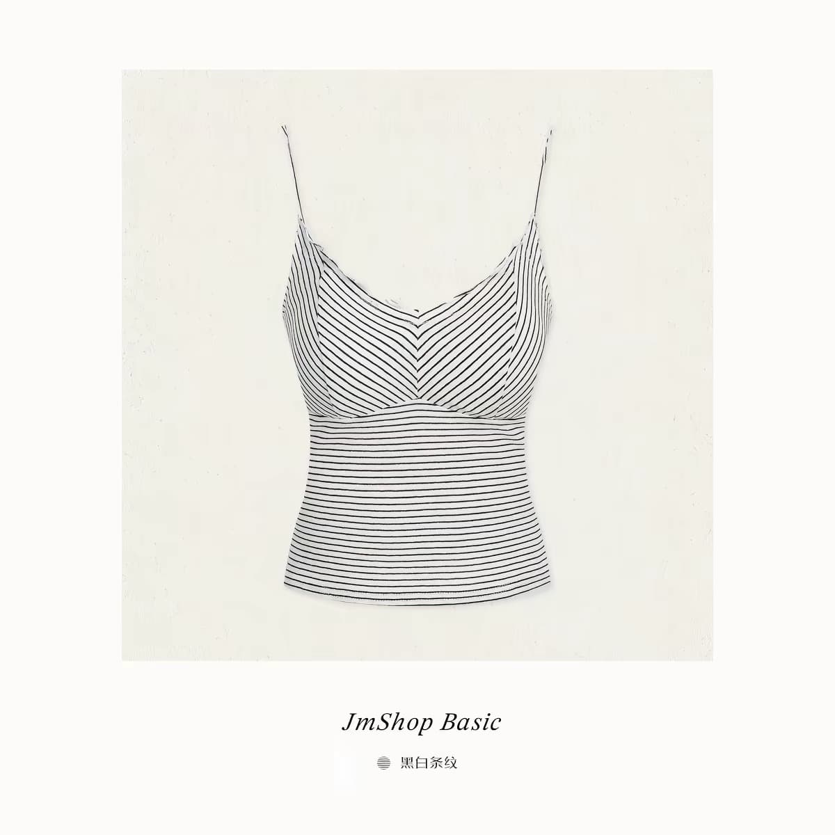 08 06 jmshop 원에서 look 스트라이프 니트 슬립 타이트 스커트 반 스커트 여성 주간 실크 양모 긴팔 티셔츠 상세 이미지 5