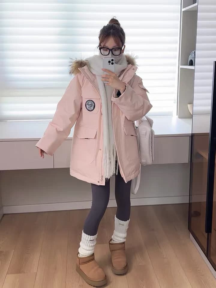 워크웨어 면 옷 여성 2026 새로운 겨울 한 부서 루즈핏 학생 목화 진딧물 고급 센스 중간 길이 Parker 외투 상세 이미지 18