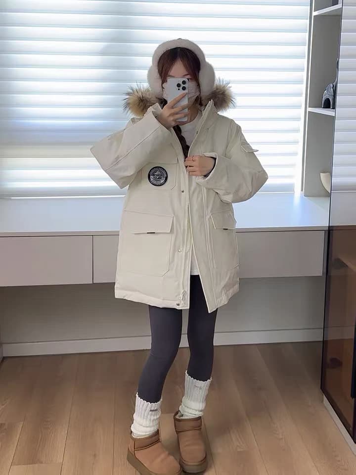 워크웨어 면 옷 여성 2026 새로운 겨울 한 부서 루즈핏 학생 목화 진딧물 고급 센스 중간 길이 Parker 외투 상세 이미지 19