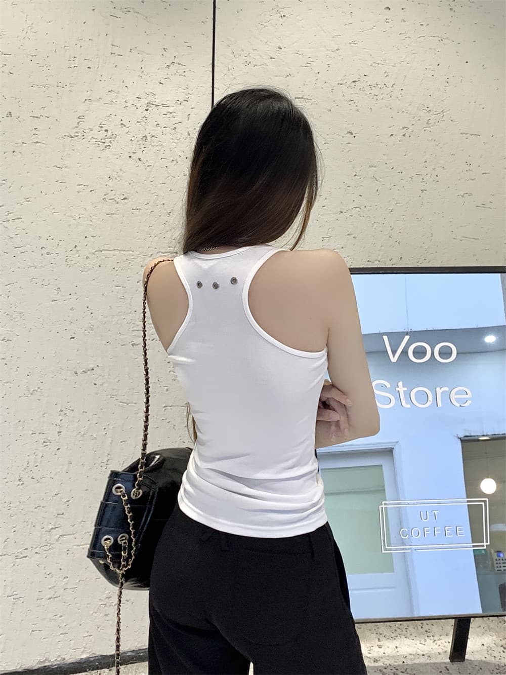 실사 40 순면 210 그램 92 면 8 암모니아 Lun 단어 캐미솔 이미지 2