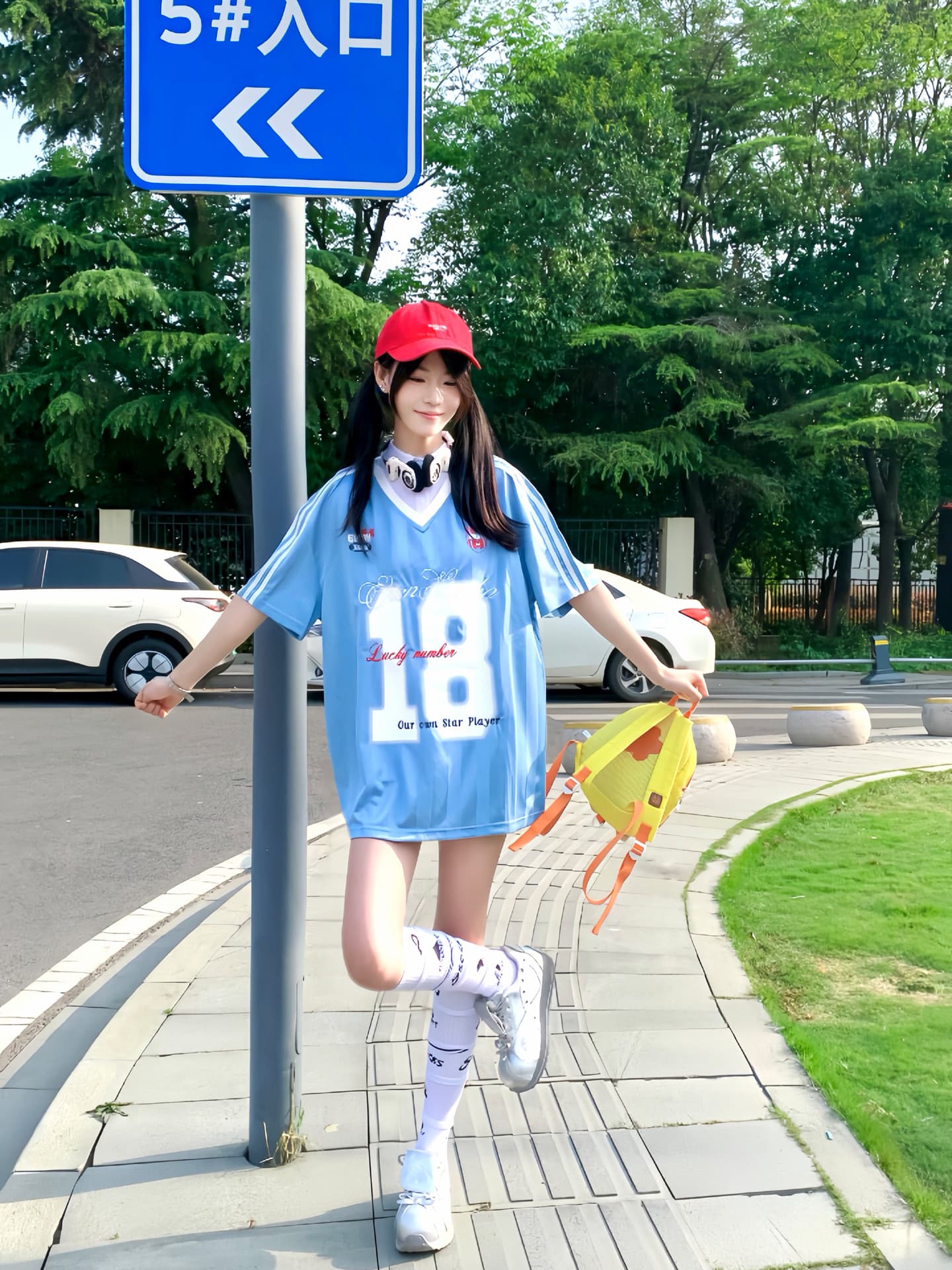 자수 프린트 네리 가게 천 광저우 원본 원단 반팔 티셔츠 이미지 3