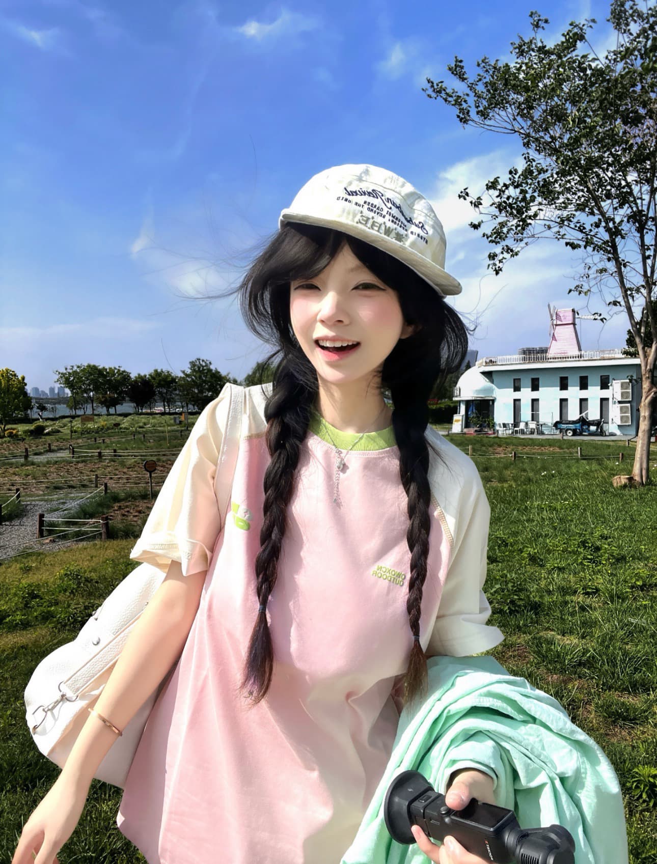 순면 220 그램 빗질하다 닫기 반팔 티셔츠 여성 이미지 3