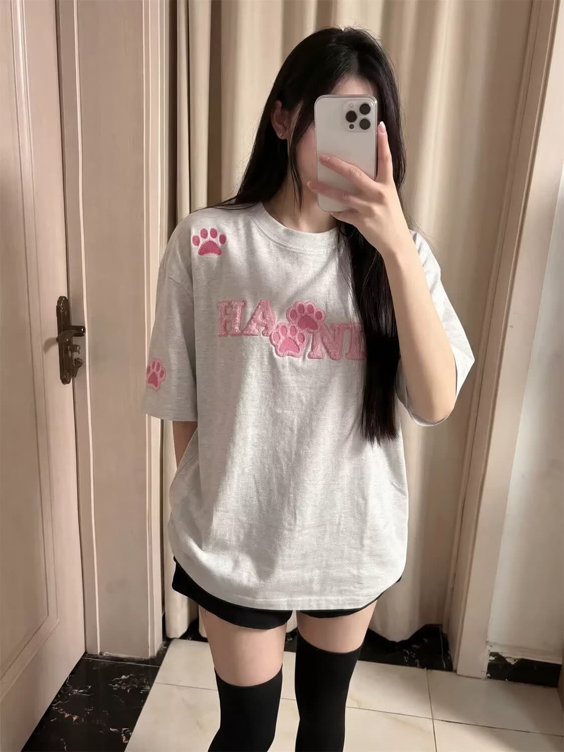 32 260 그램 더블 실 고품질 목화 털털 자수 있음 패치 반팔 티셔츠 상세 이미지 2