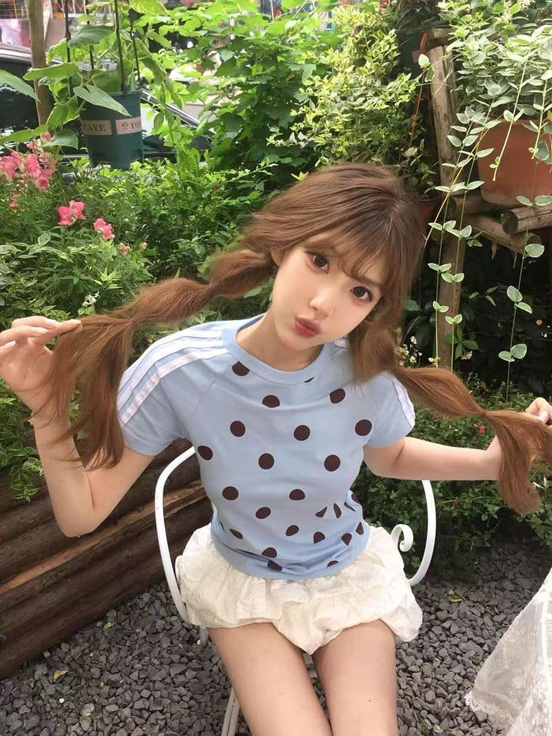 좋은 품질 원본 솜씨 리본 40 220 그램 92 면 8 암모니아 Lun 반팔 티셔츠 이미지 3