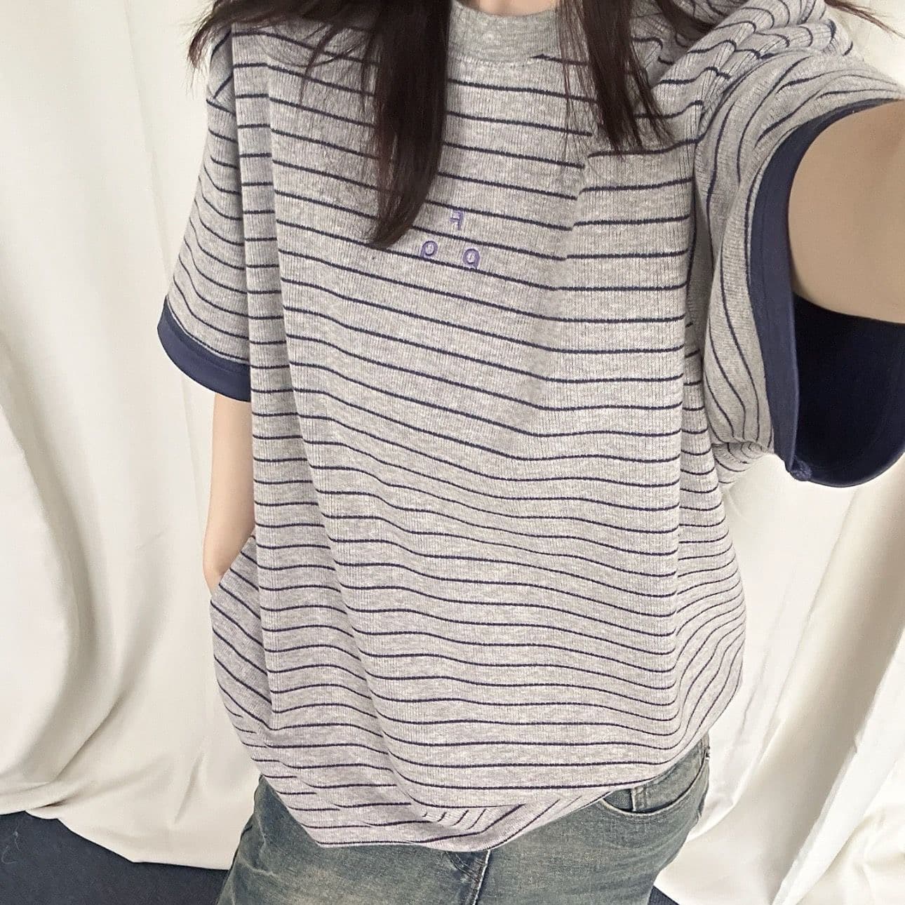 52 면 45 폴리 에스터 3 앤 Lun 광저우 원단 260 그램 반팔 티셔츠 이미지 3