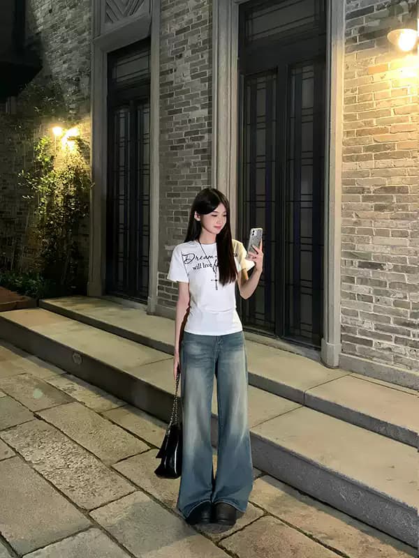 순면 40 220 그램 92 면 8 암모니아 Lun 긍정적 인 어깨 반팔 t 상세 이미지 5