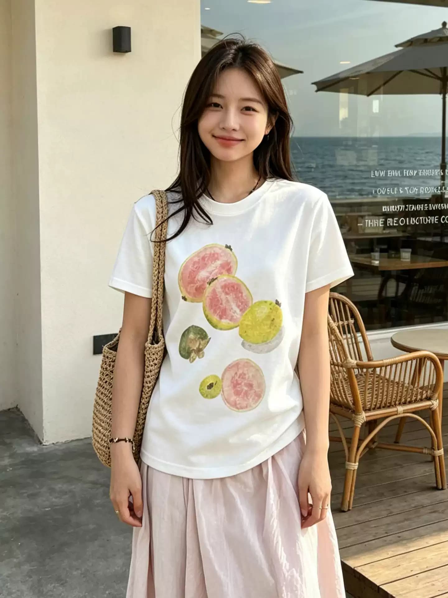 순면 40 220 그램 92 면 8 암모니아 Lun 긍정적 인 어깨 반팔 t 이미지 2