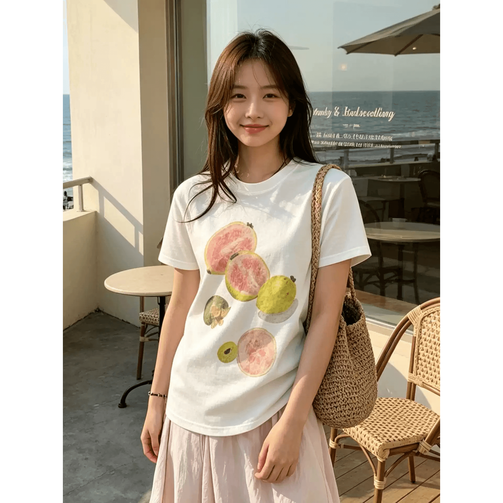 순면 40 220 그램 92 면 8 암모니아 Lun 긍정적 인 어깨 반팔 t 이미지 5