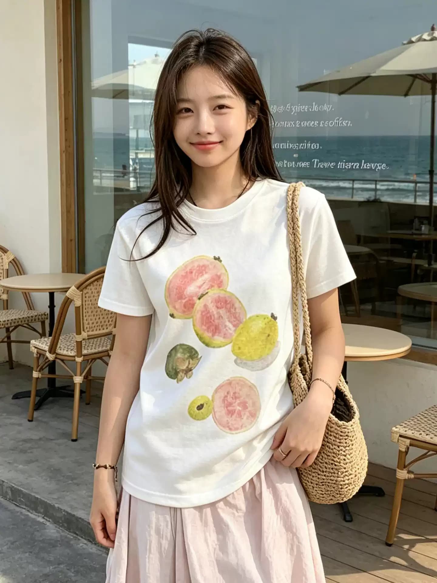 순면 40 220 그램 92 면 8 암모니아 Lun 긍정적 인 어깨 반팔 t 상세 이미지 1