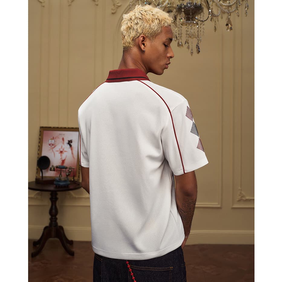 원본 저지 원단 원본 솜씨 아메리칸 트렌드 저지 공 서비스 POLO 셔츠 폴로 칼라 반팔 티셔츠 상세 이미지 3