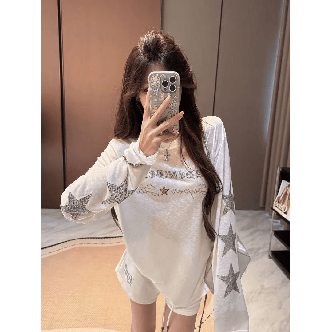 핫픽스 광저우 눈꽃 면 자외선 차단 블라우스 여성 이미지 5