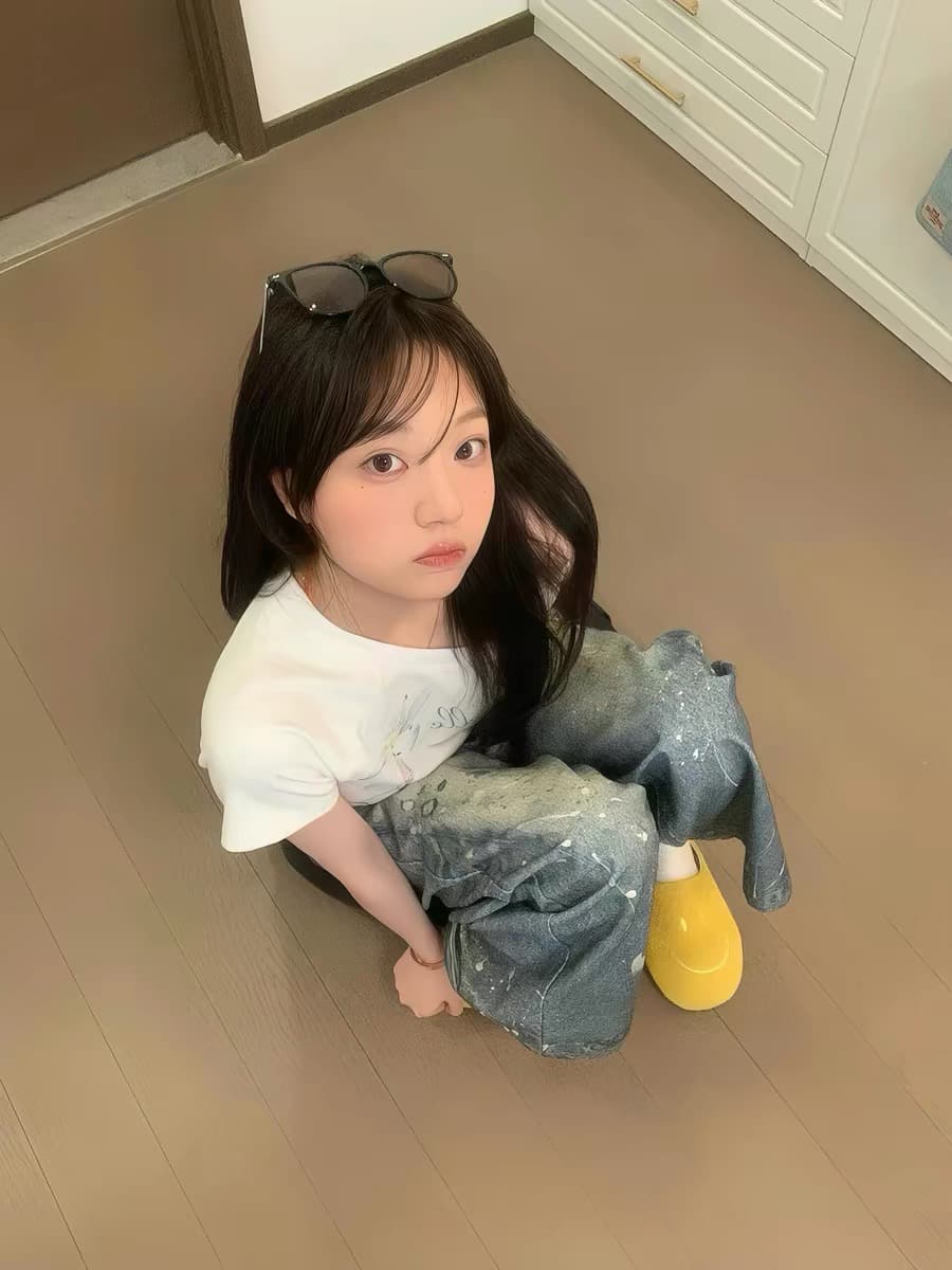 220 그램 92 면 8 암모니아 Lun 아메리칸 핫걸 비스듬한 어깨 알파벳 프린트 반팔 티셔츠 여성 이미지 4