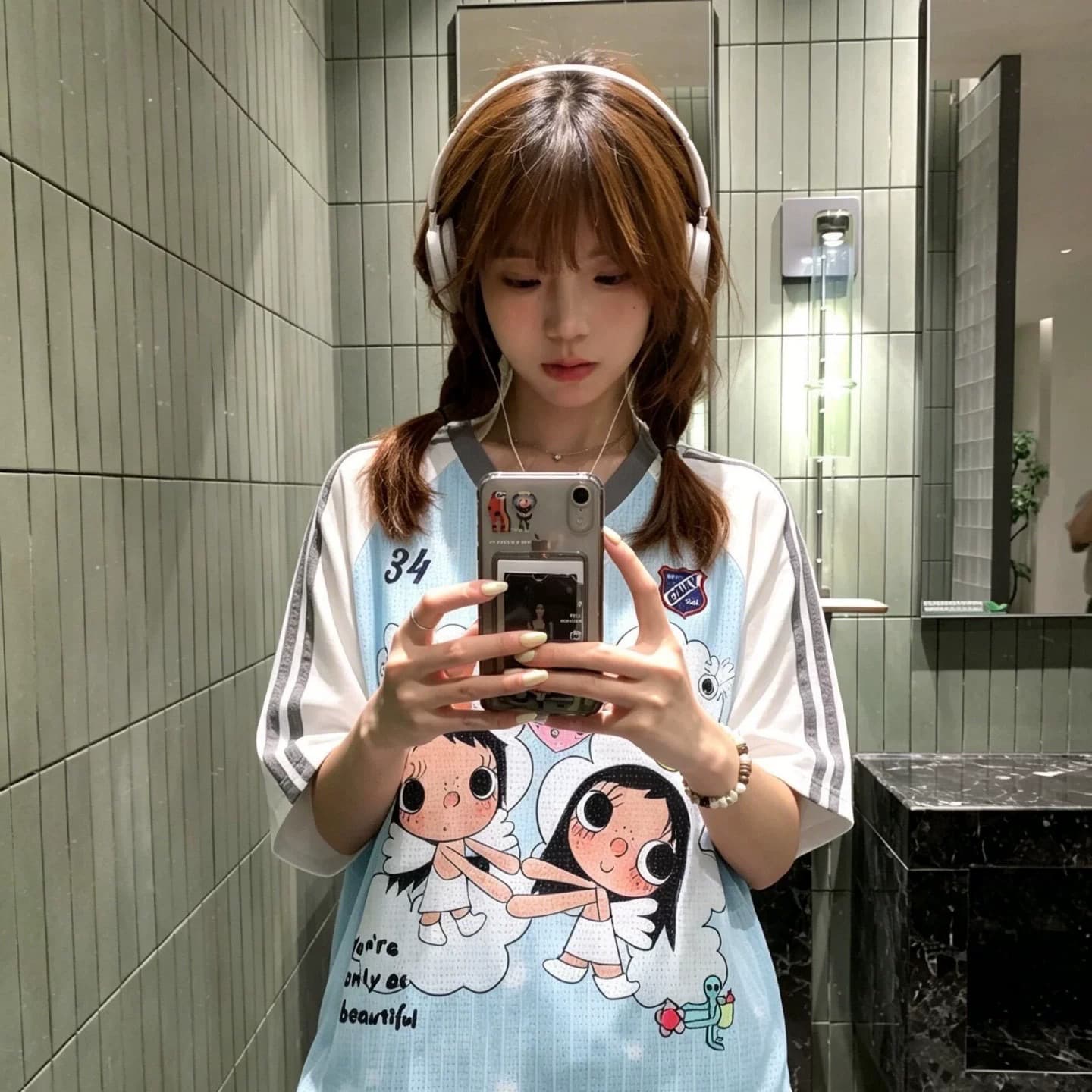 광저우 원본 원단 리브 칼라 리본 트리플 바 비 프린트 바 패키지 칼라 전체 다림질 이미지 3