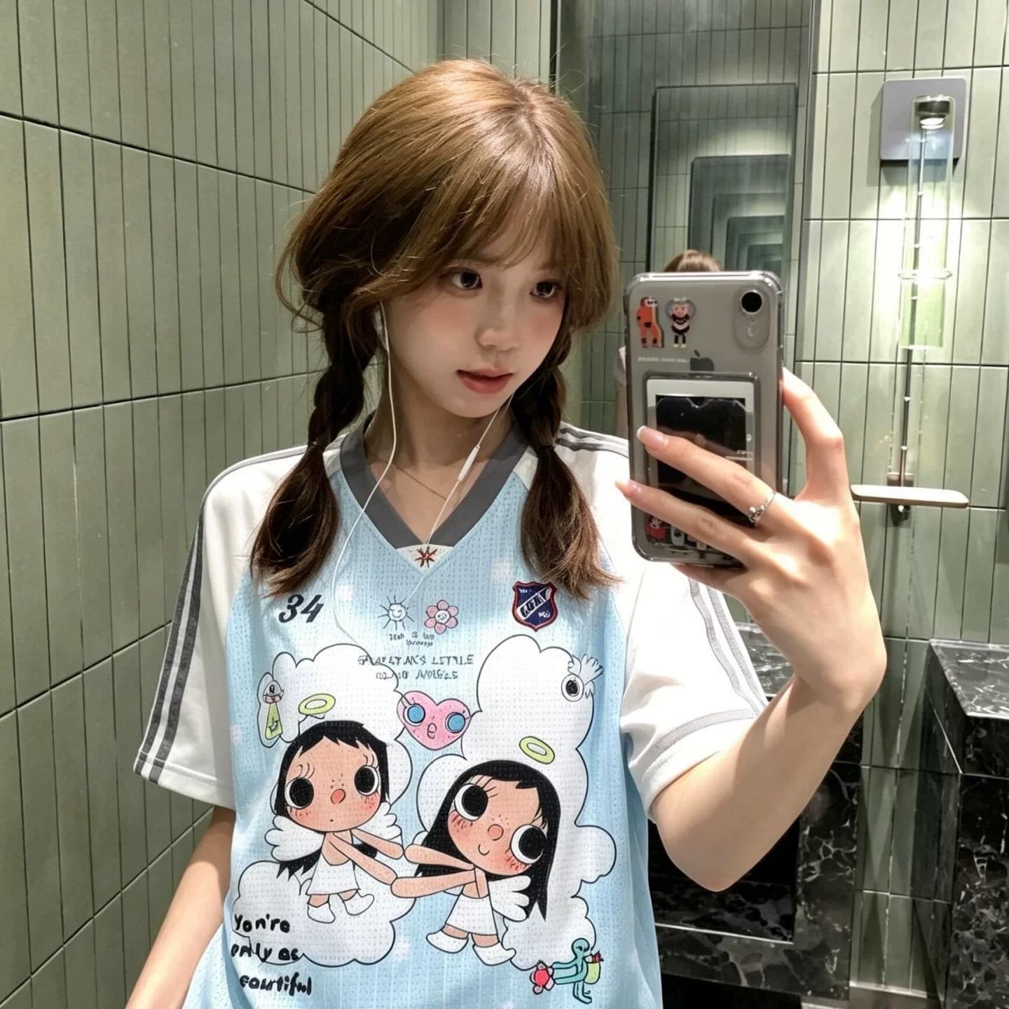 광저우 원본 원단 리브 칼라 리본 트리플 바 비 프린트 바 패키지 칼라 전체 다림질 상세 이미지 4