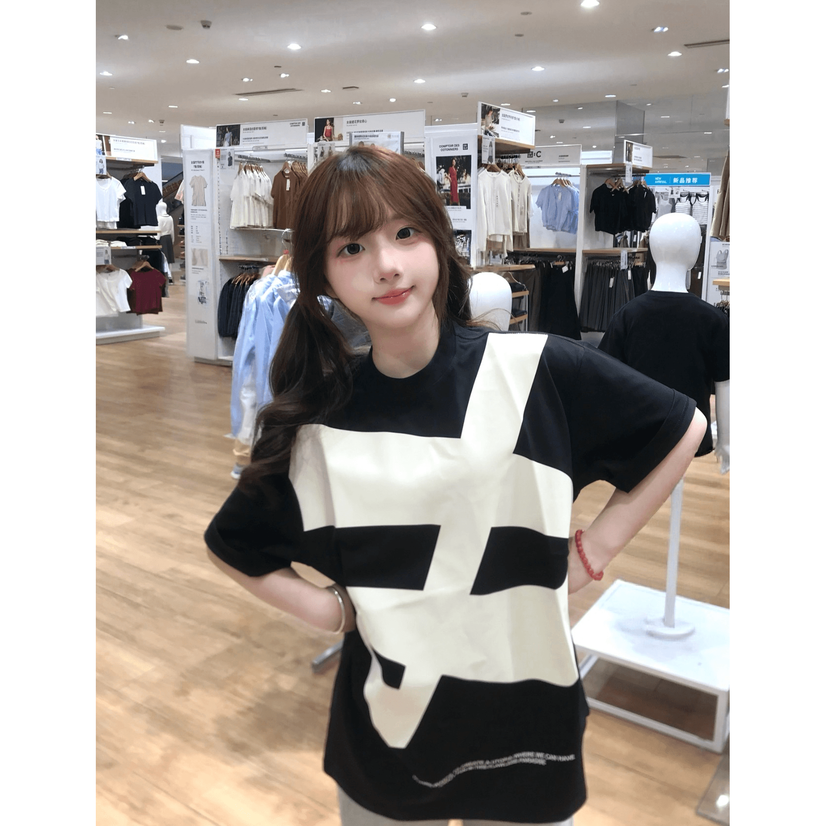 순면 220 그램 빗질하다 닫기 반팔 티셔츠 여성 이미지 5
