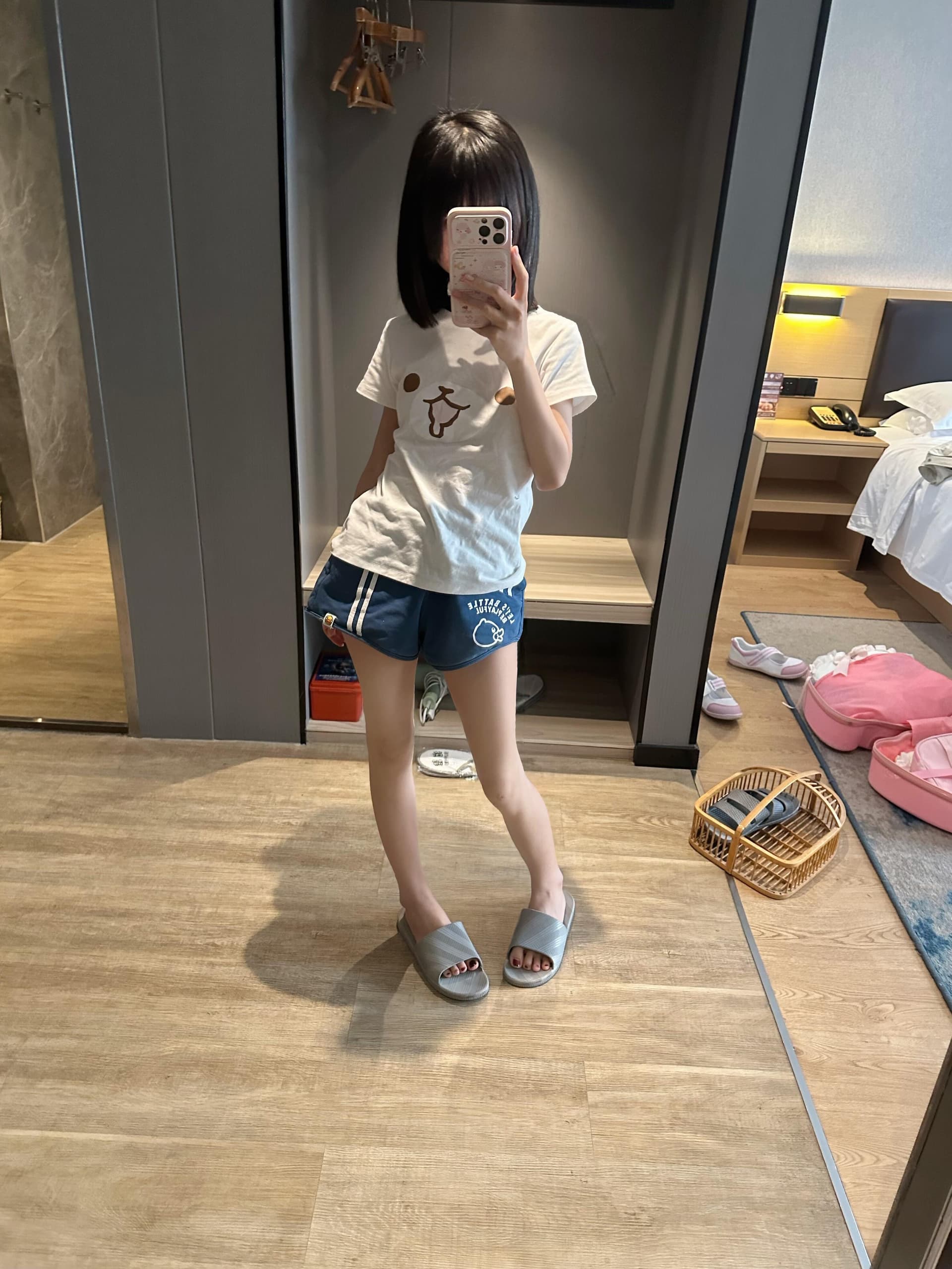 아메리칸 레트로 순면 몸매 가꾸기 긍정적 인 어깨 라운드 넥 프린트 반팔 티셔츠 상세 이미지 1