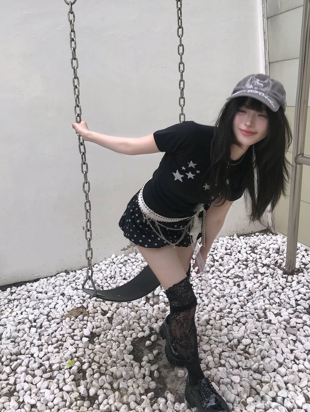 아메리칸 레트로 순면 몸매 가꾸기 긍정적 인 어깨 라운드 넥 프린트 반팔 티셔츠 상세 이미지 5