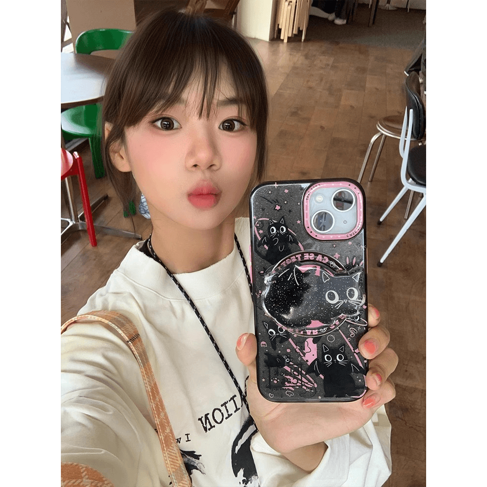 210 그램 21 이후 패키지 칼라 프린트 가을 의상 긴팔 티셔츠 여성 루즈핏 순면 라운드 넥 맨위 이미지 5