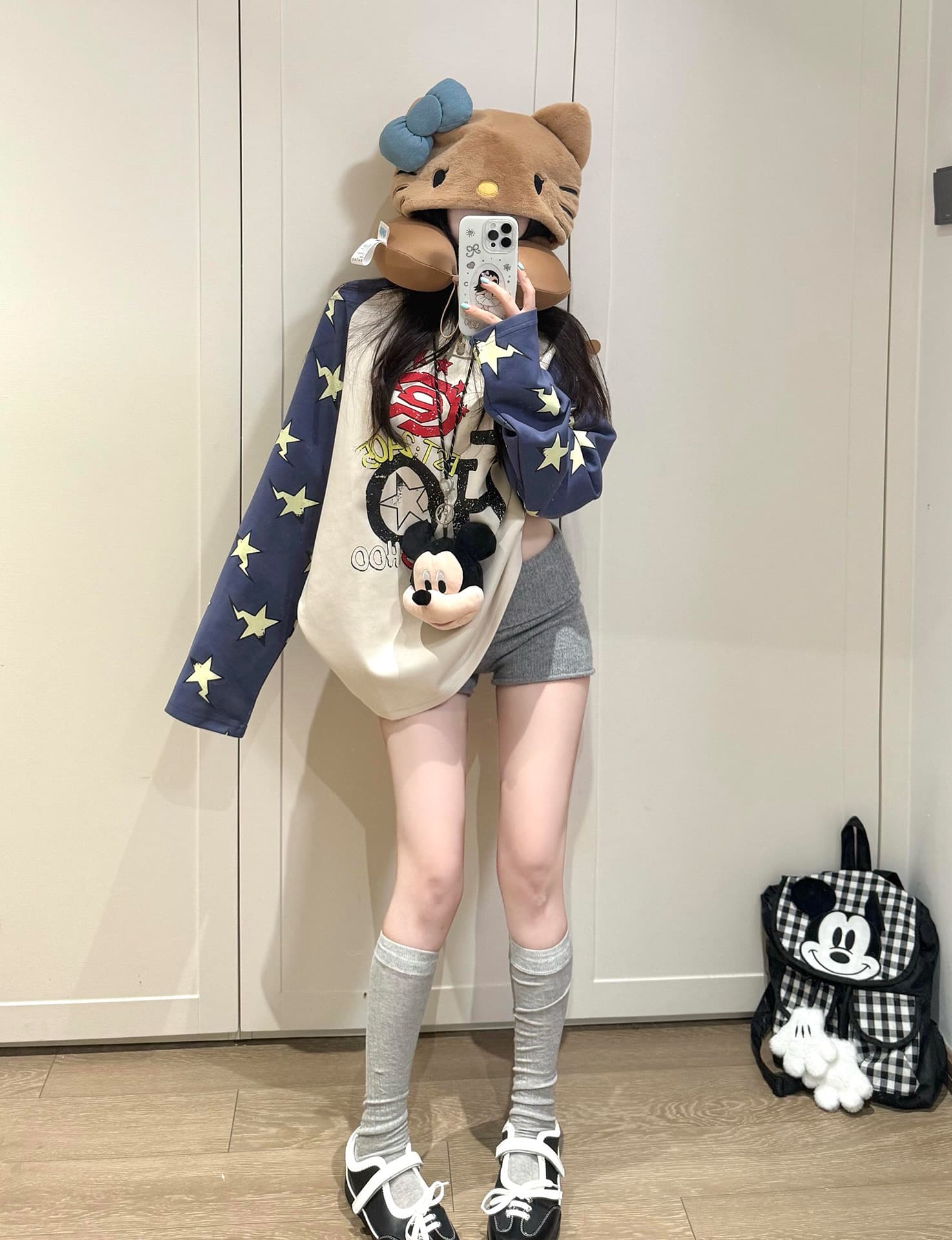 원본 솜씨 19 지점 220 그램 순면 긴팔 티셔츠 여성 상세 이미지 2