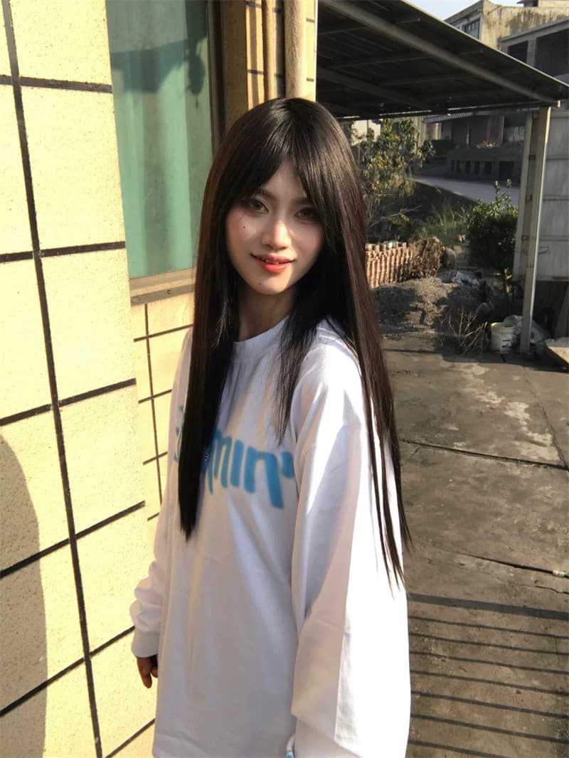 한 부서 순면 뭉치 구두 라운드 넥 프린트 긴팔 티셔츠 이미지 2