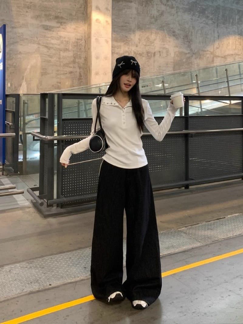 광저우 원본 원단 260 그램 사람들 면 가을 고유 한 Chic 폴로 칼라 고급 센스 기본 셔츠 맨위 상세 이미지 2