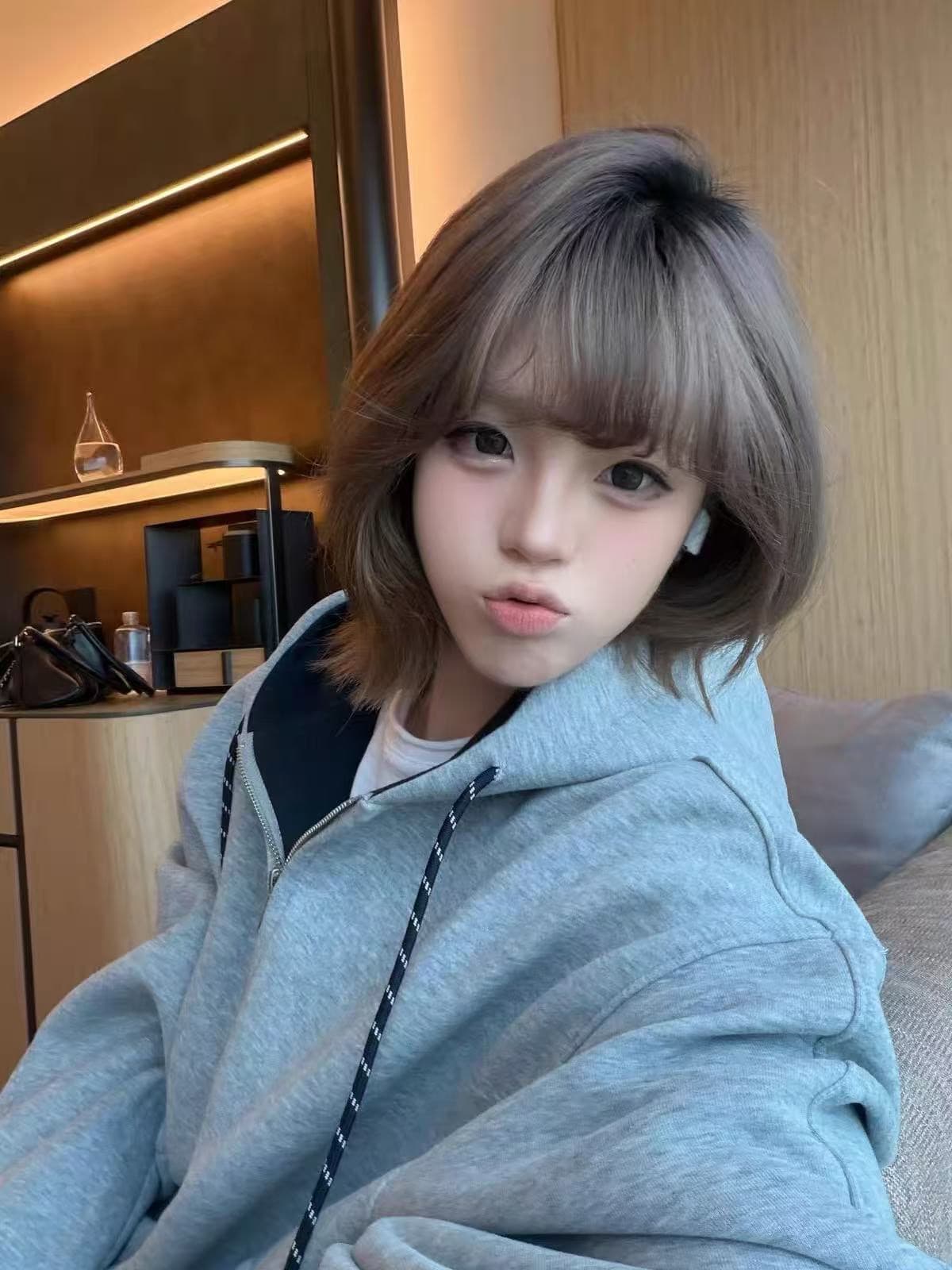 얇은 스타일 털이 있는 원본 솜씨 모자 로프 소매 구멍 주머니 압력 라인 순수한 Mianhua 면 복합 지퍼 재킷 상세 이미지 4
