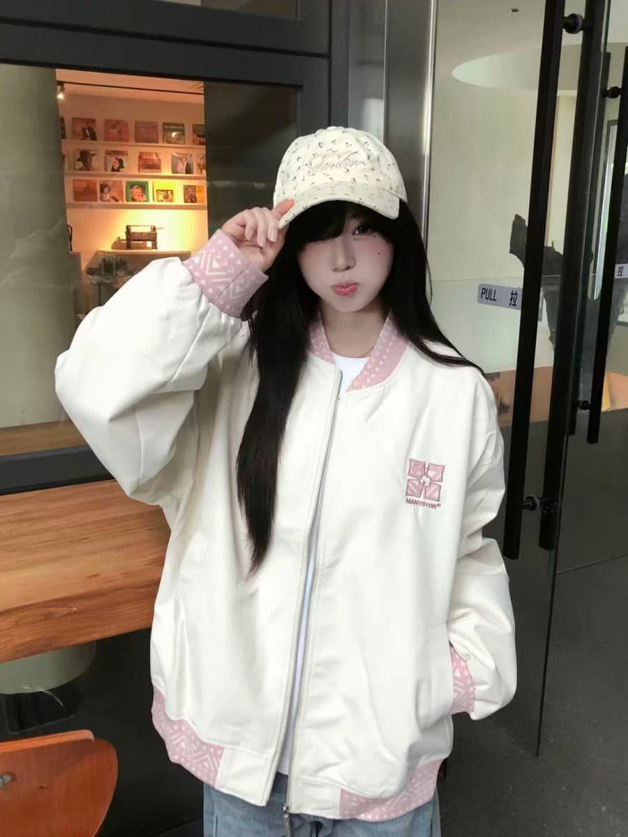 높은 품질 원본 달팽이 구두 자수 솜씨 원본 원단 일본식 캐주얼 다용도 오픈 가디건 스탠드 칼라 이미지 2