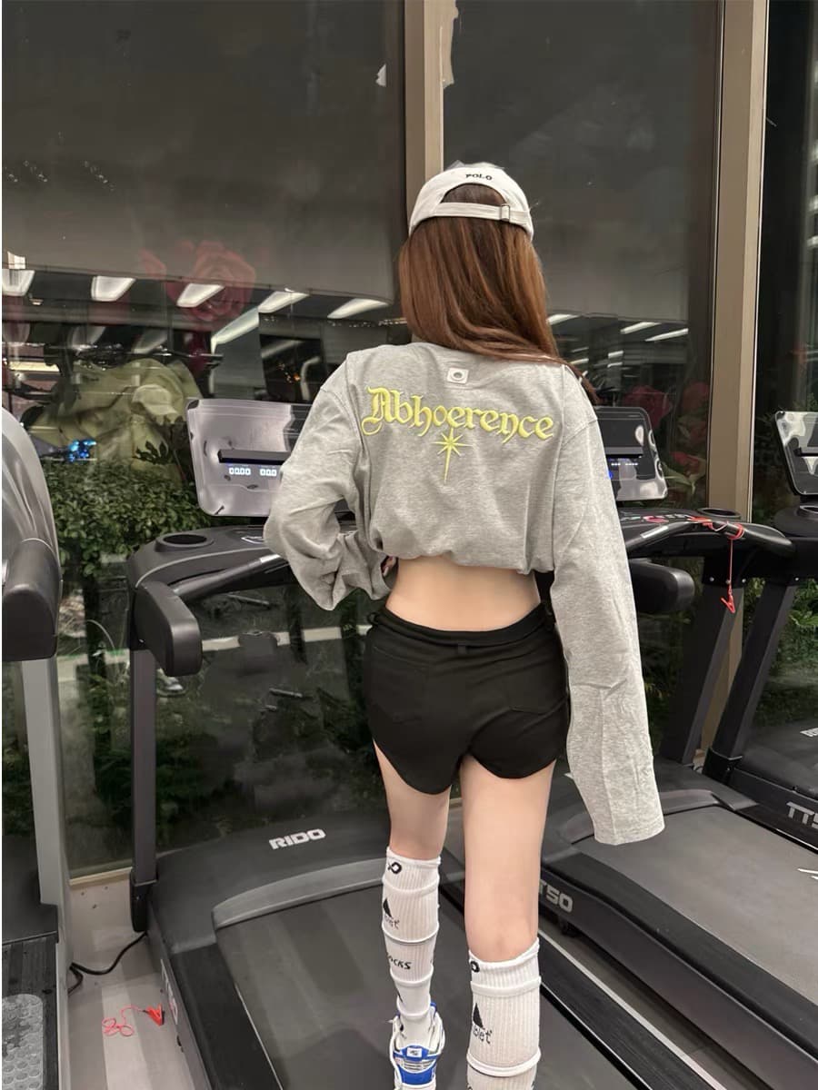원본 솜씨 순면 220 그램 긴팔 티셔츠 여성 이미지 4