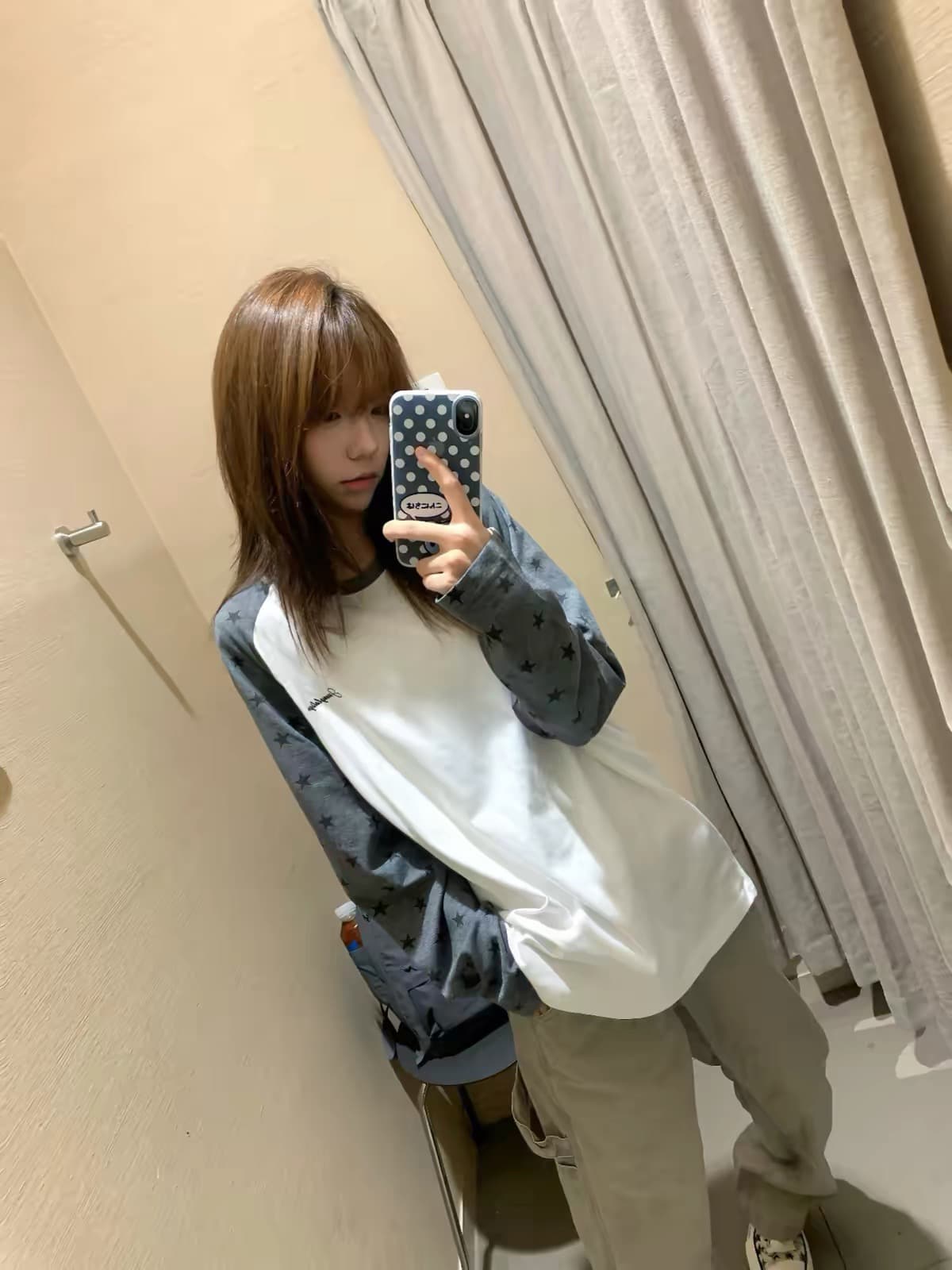 좋은 품질 원본 솜씨 19 지점 220 그램 순면 긴팔 티셔츠 여성 상세 이미지 4