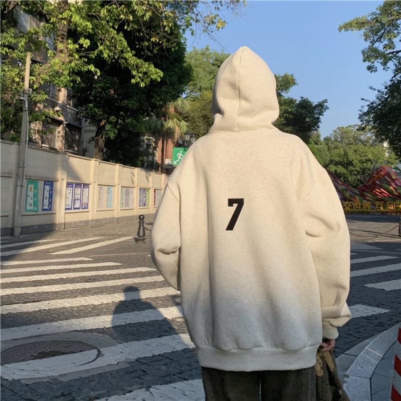 250그램 털이 있고 두꺼운 후드 티 스웨터 여성 가을 겨울철 2026 새로운 루즈핏 느긋한 바람 맨위 상세 이미지 5