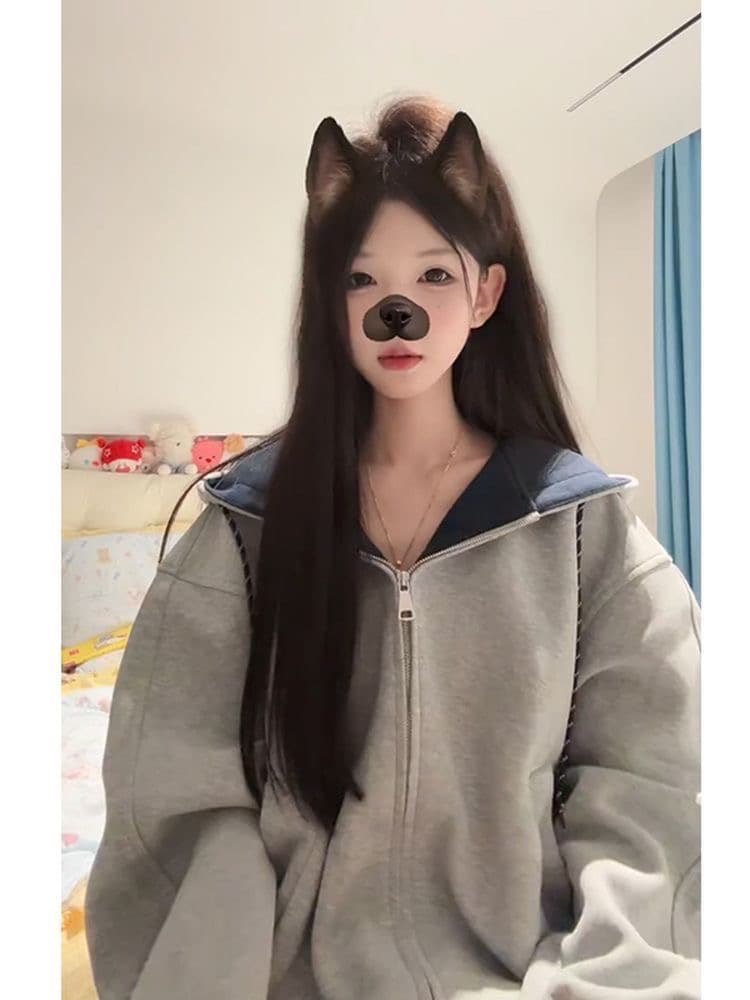 얇은 스타일 털이 있는 원본 솜씨 순수한 Mianhua 면 복합 후드티 여성