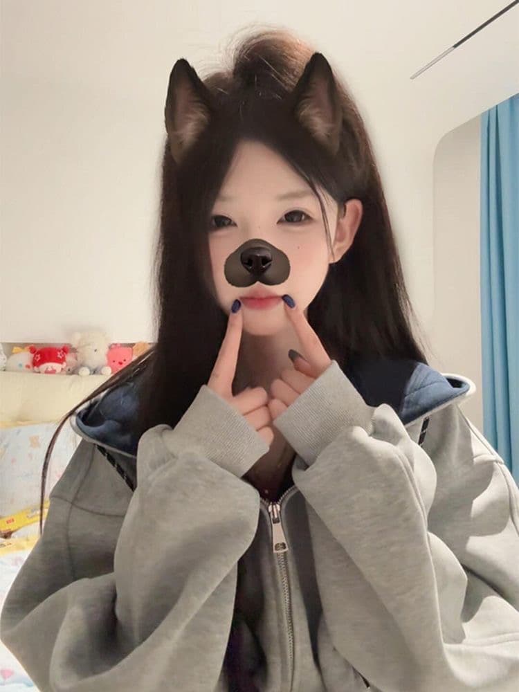 얇은 스타일 털이 있는 원본 솜씨 순수한 Mianhua 면 복합 후드티 여성 이미지 2