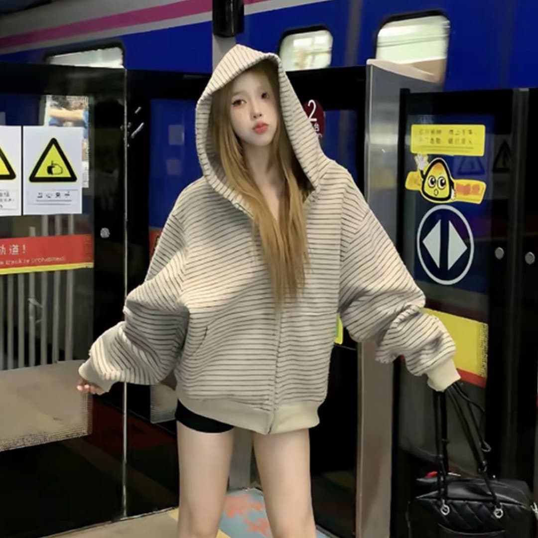 얇은 스타일 백금 지퍼 자수 이후 패키지 칼라 광저우 원본 원단 후드티 이미지 4