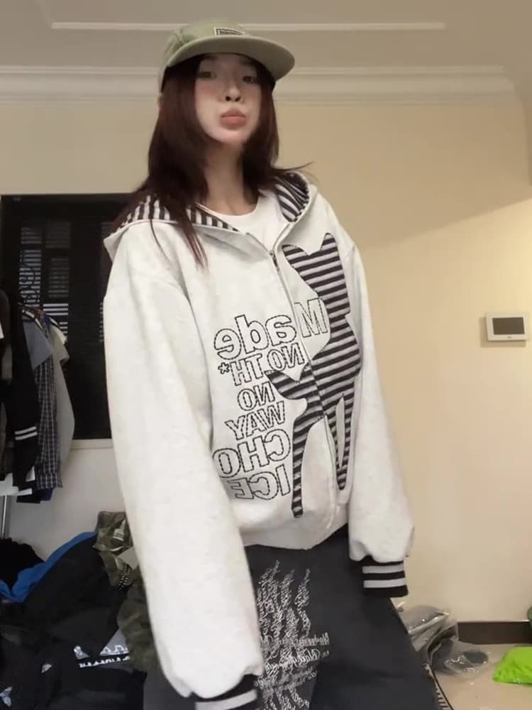 얇은 스타일 원본 솜씨 자수 패치 이후 패키지 칼라 순수한 Mianhua 면 복합 후드티 이미지 3