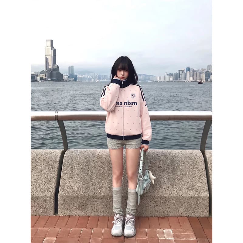 원본 것 포밍 프린트 당겨서 바 순수한 Mianhua 면 복합 얇은 스타일 털이 있는 후드티 여성 상세 이미지 3