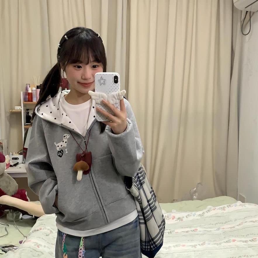 얇은 스타일 자수 인사이드 펌프 후아 면 복합 지퍼 재킷 후드티 남녀