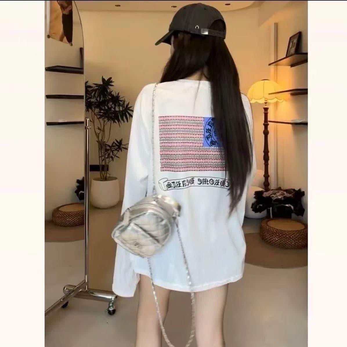 높은 품질 긴팔 티셔츠 순면 이후 패키지 칼라 봄 가을 새로운 라운드 넥 프린트 맨위 이미지 4