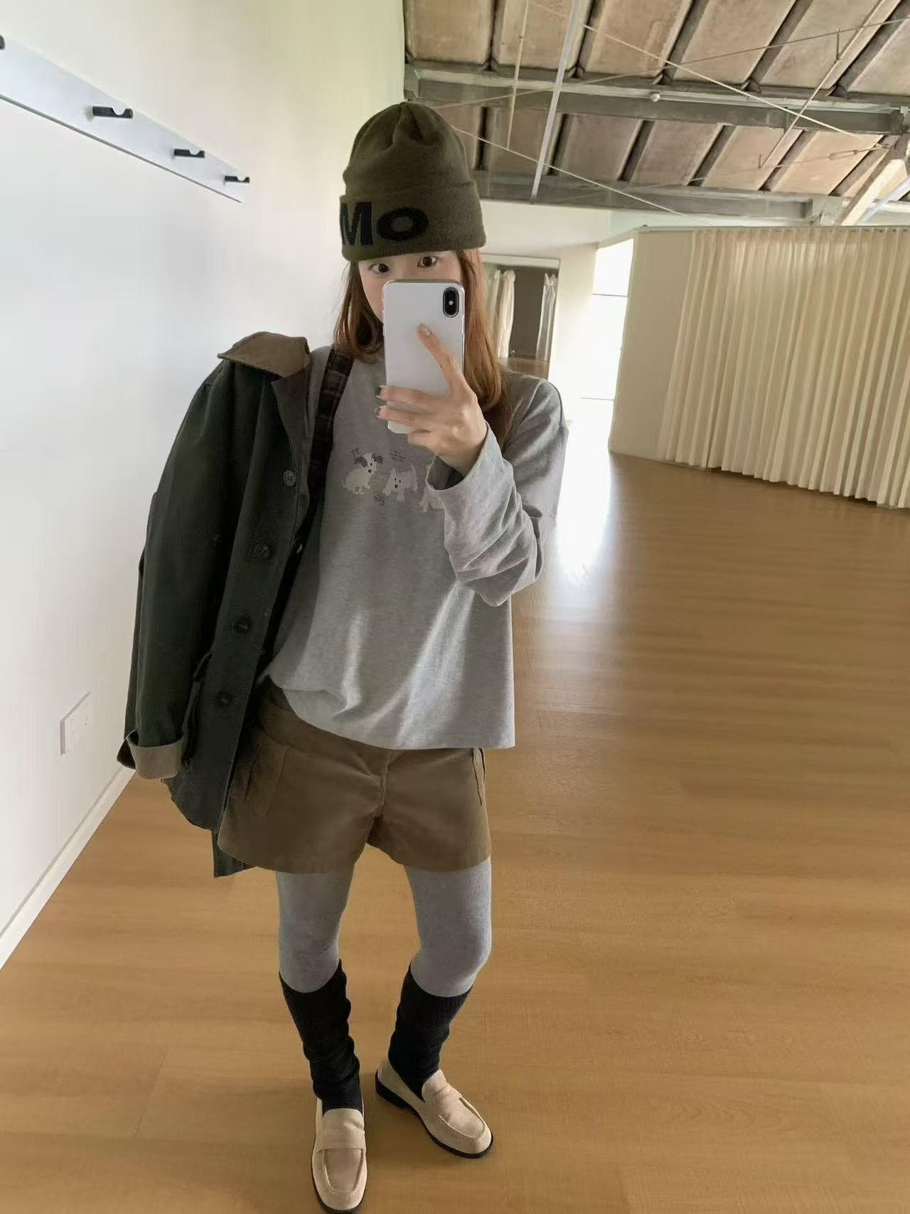 높은 품질 순면 200그램 21 빗질하다 정밀 프린트 가을 루즈핏 긴팔 티셔츠 여성
