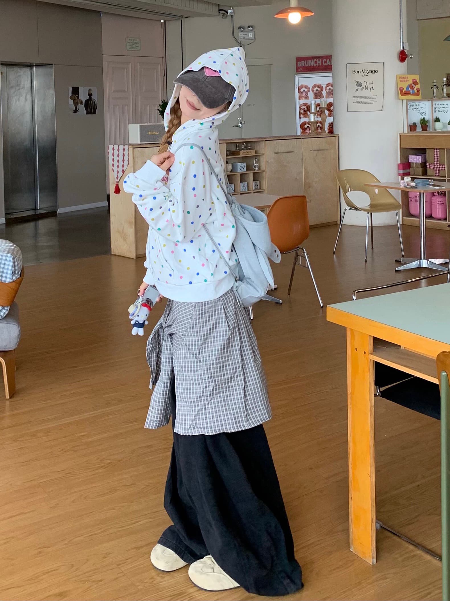 있음 선적 얇은 스타일 좋은 품질 원본 솜씨 인사이드 그리기 자수 순수한 Mianhua 면 복합 지퍼 후드티 이미지 4