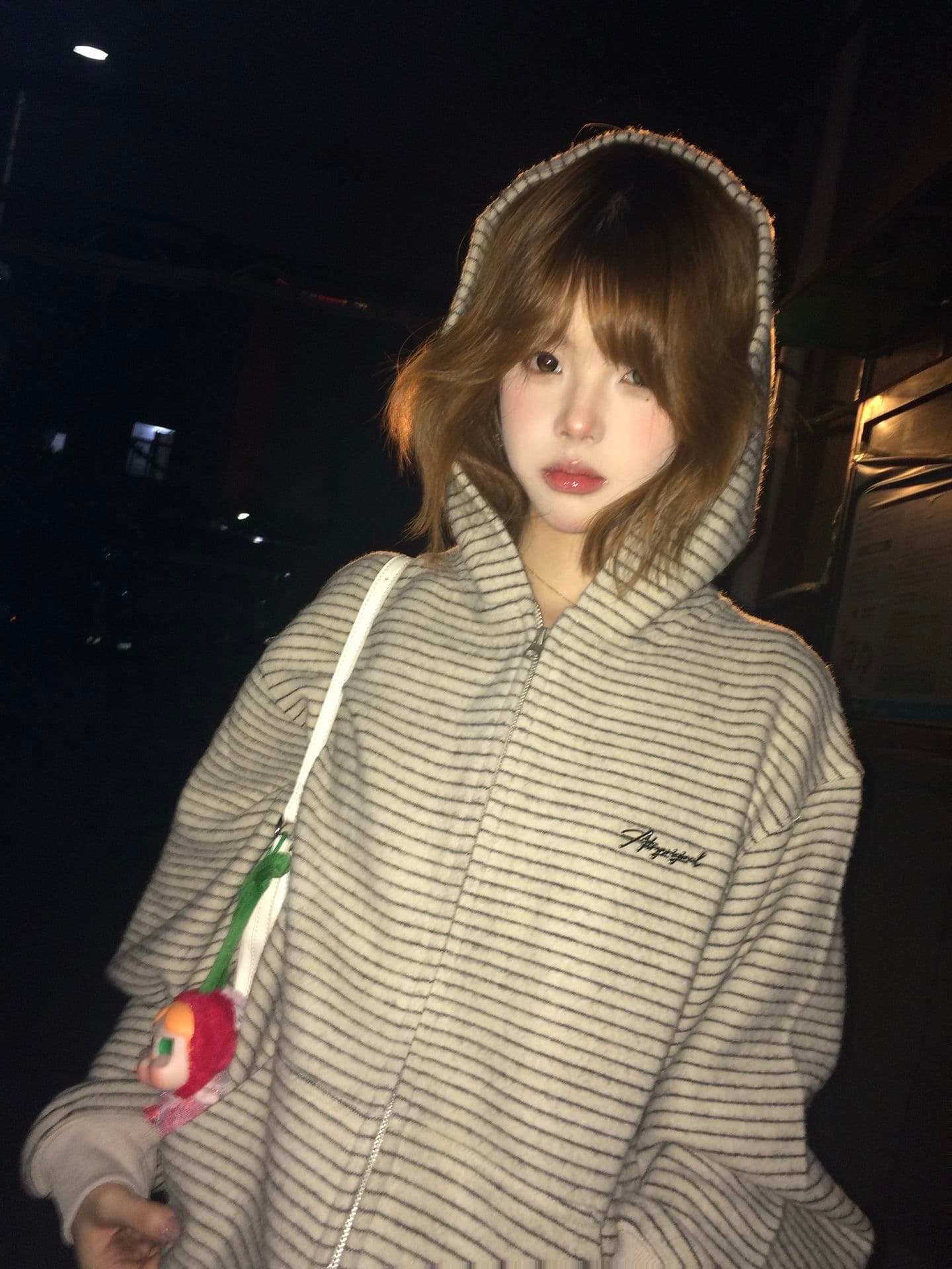 원본 금속 알파벳 부형제 원본 원단 420g 토끼 울 복잡한 우유 실크 후드티 상세 이미지 1