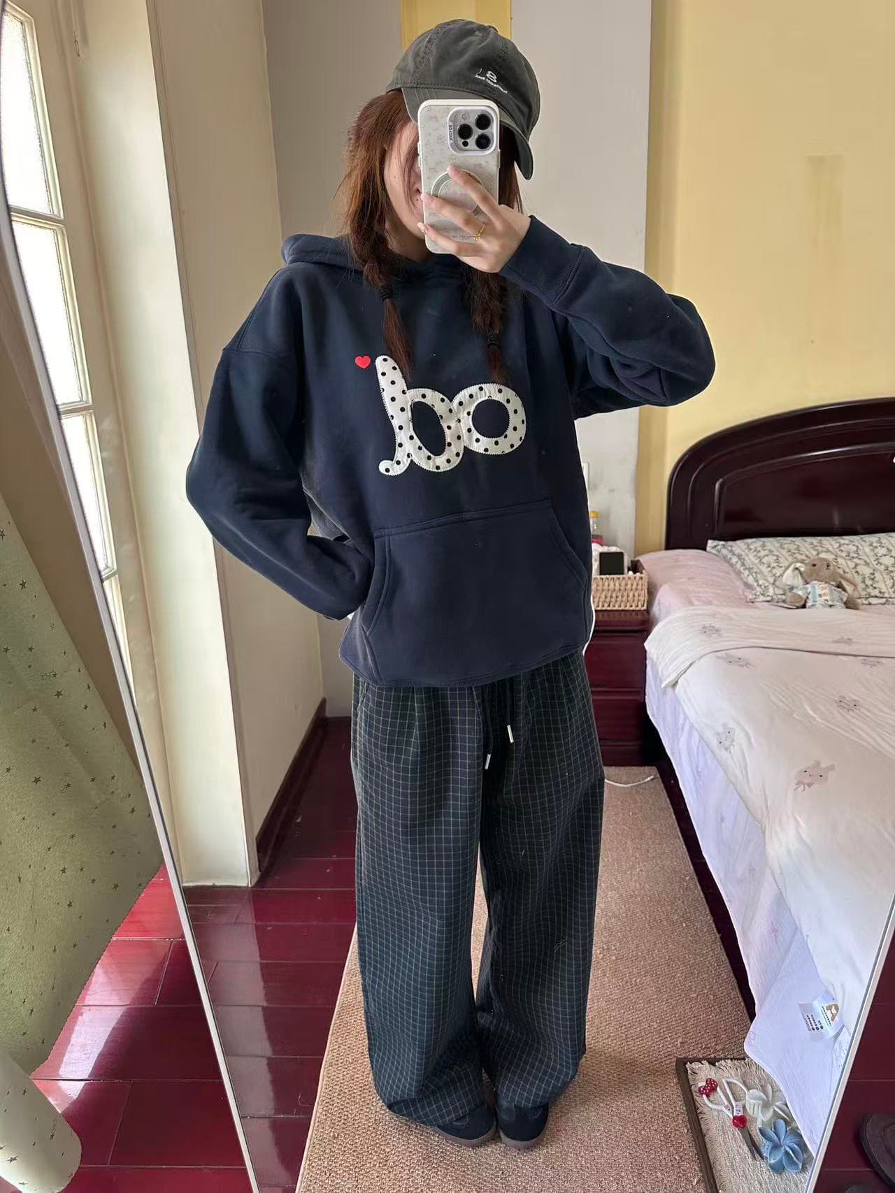 후아 면 복합 얇은 스타일 320 그램 털이 있는 420g 느낌 프린트 없음 모자 로프 후드 티 스웨터 상세 이미지 2