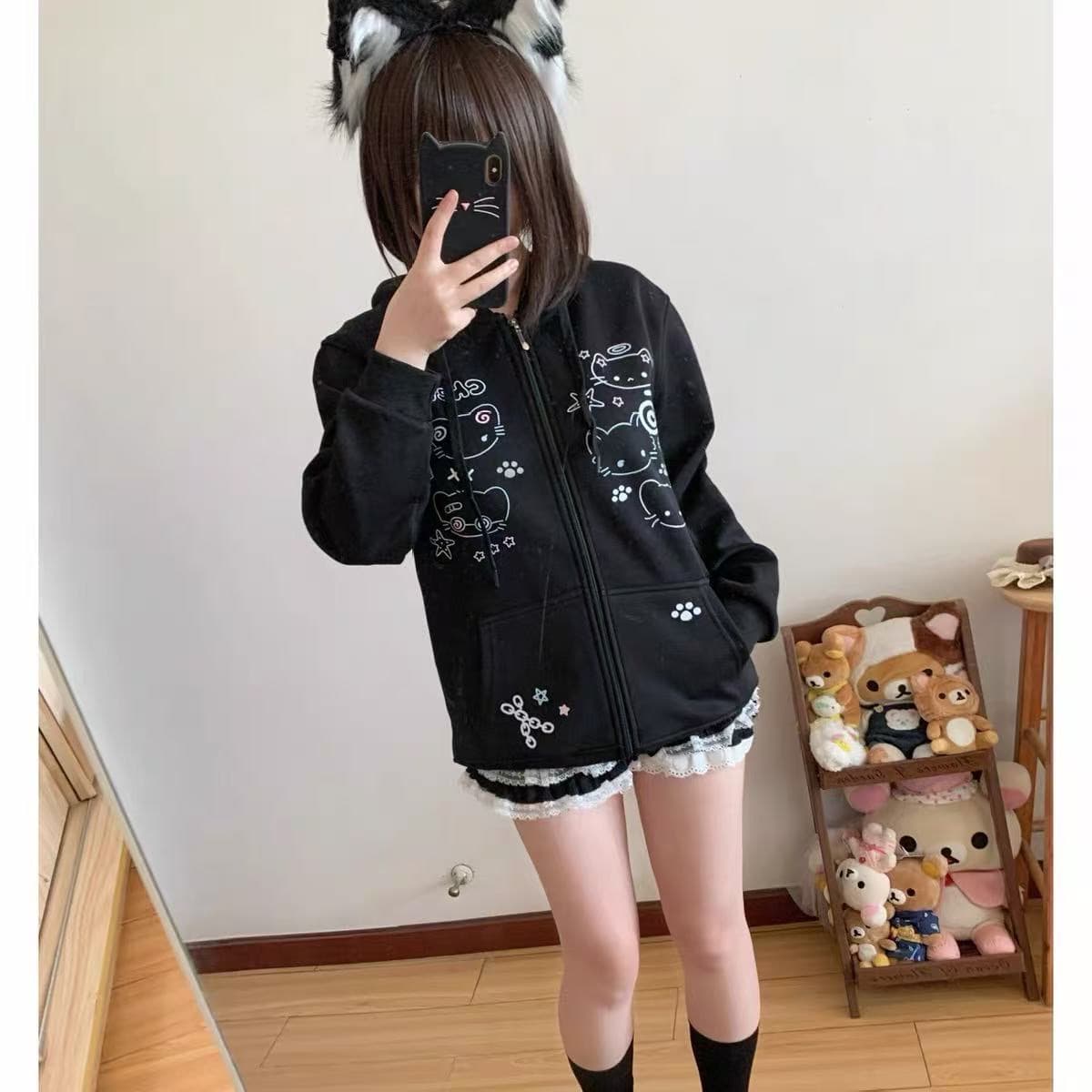 모방 Mianhua 면 복합 우유 실크 300 그램 가을 겨울 오픈 가디건 프린트 재킷