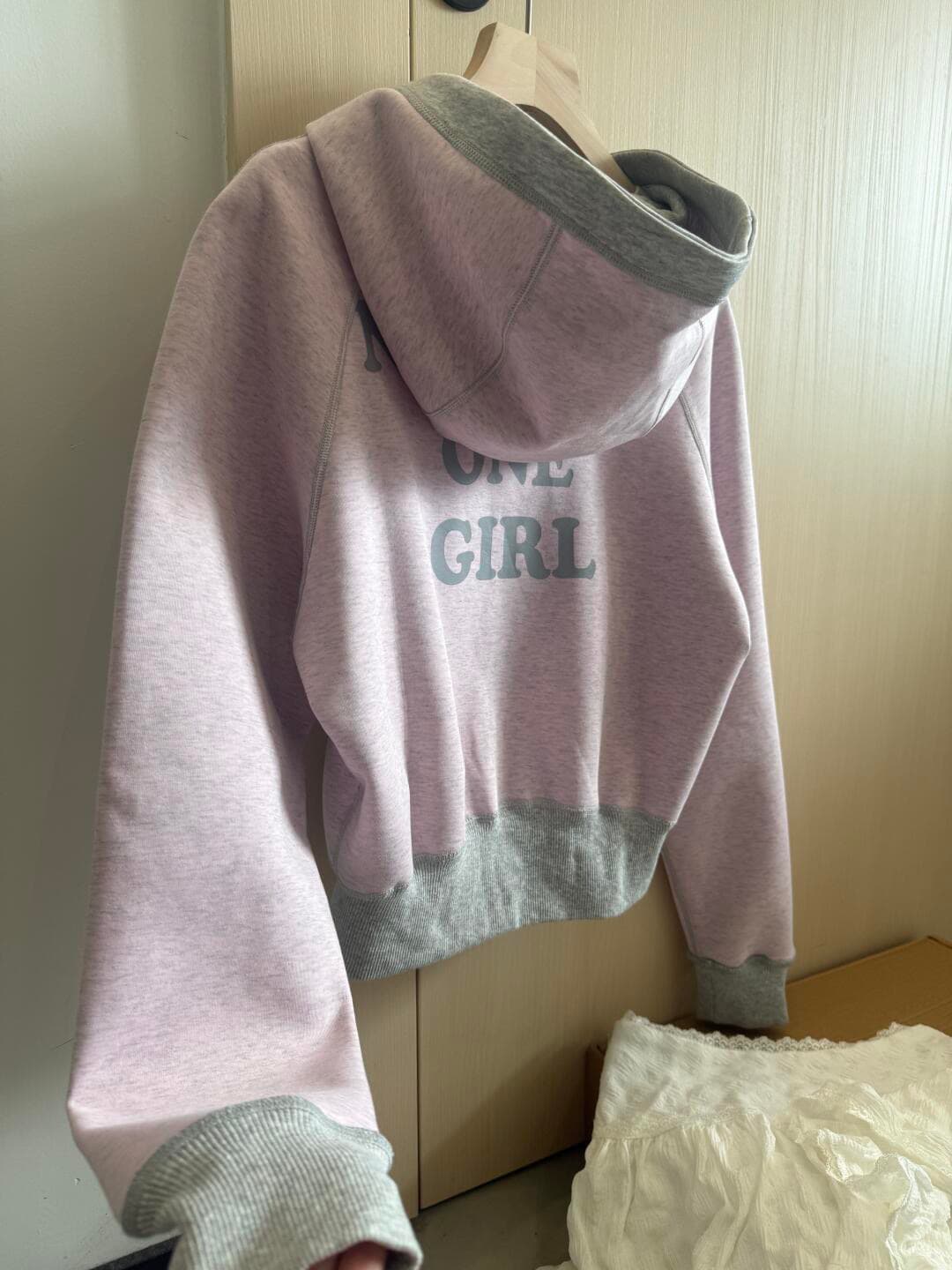 순수한 Mianhua 면 복합 원본 솜씨 양면 착용 알파벳 프린트 아메리칸 캐주얼 오픈 가디건 짧은 후드티