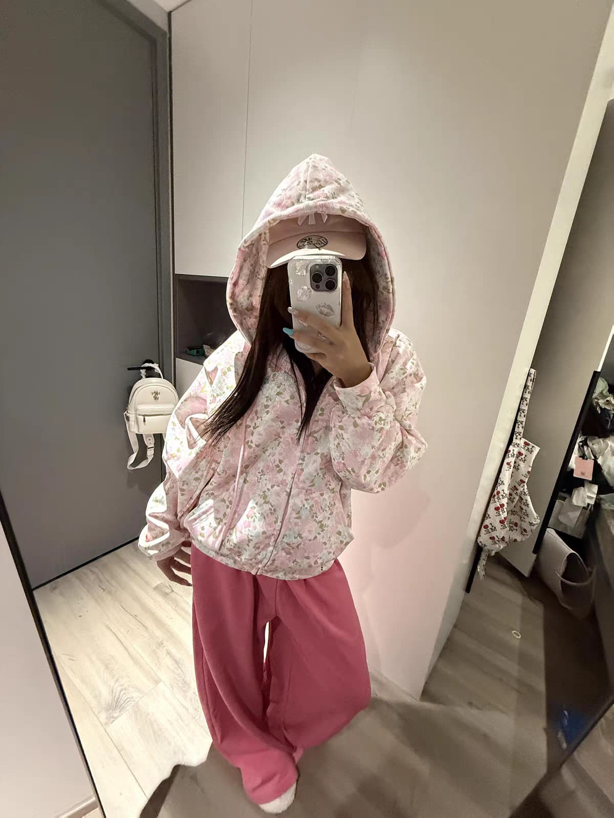원본 솜씨 순수한 Mianhua 면 복합 얇은 스타일 이후 패키지 칼라 자수 한 부서 핑크색 재킷 상세 이미지 4