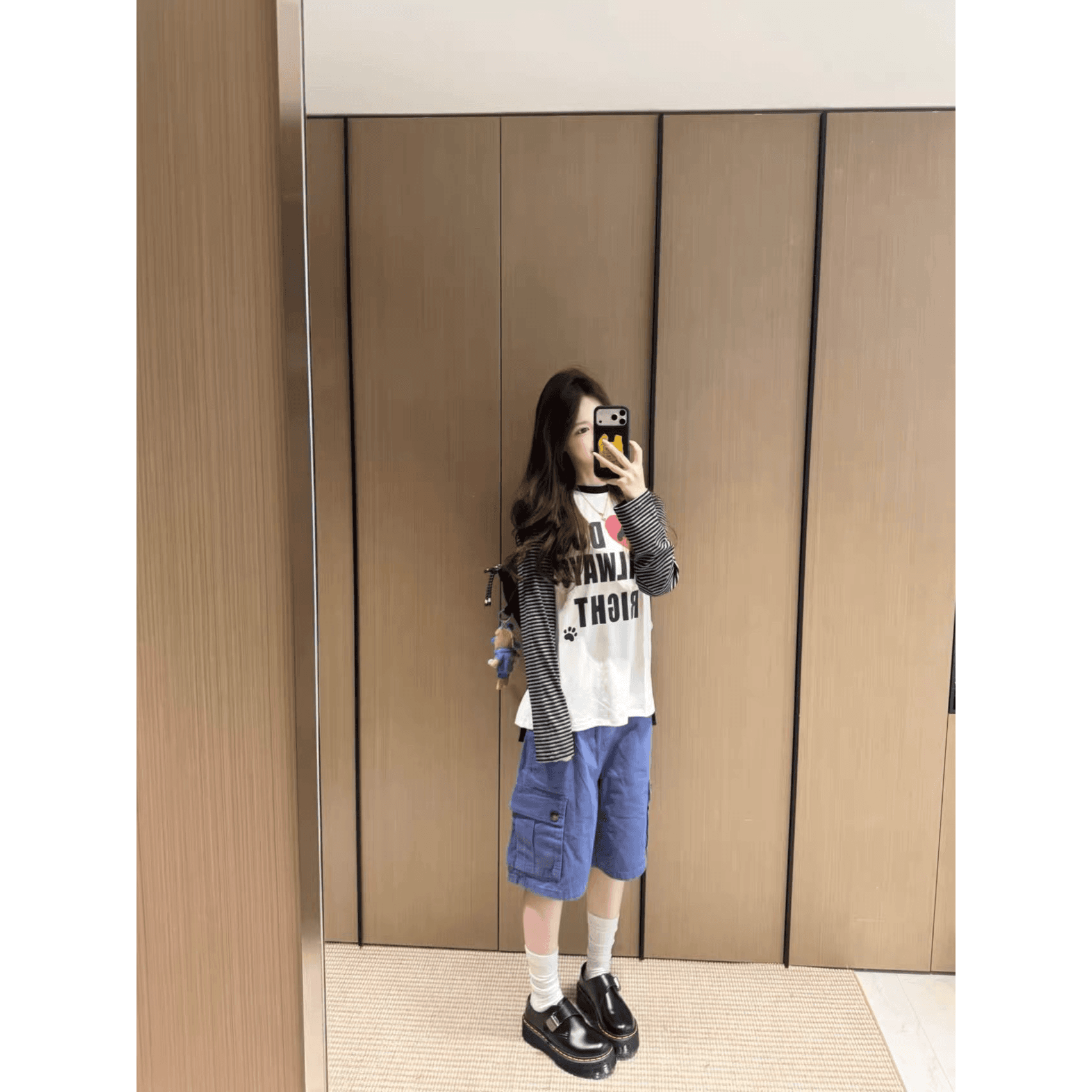 원본 솜씨 순면 220 그램 긴팔 티셔츠 여성 이미지 5