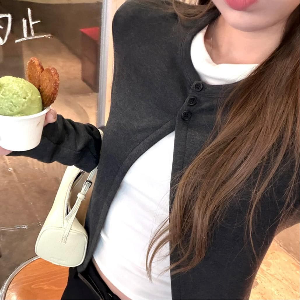 골드 제품 양모 28.5 면 28.5 아크릴 38 비스코스 섬유 5 암모니아 Lun 계층의 감각 페이크 레이어드 맨위 상세 이미지 4
